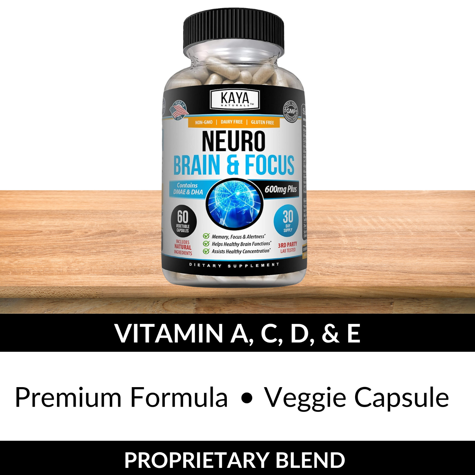 (2 Pack) Neuro Brain & Focus, Memory, Function, Clarity Nootropic Supplement
