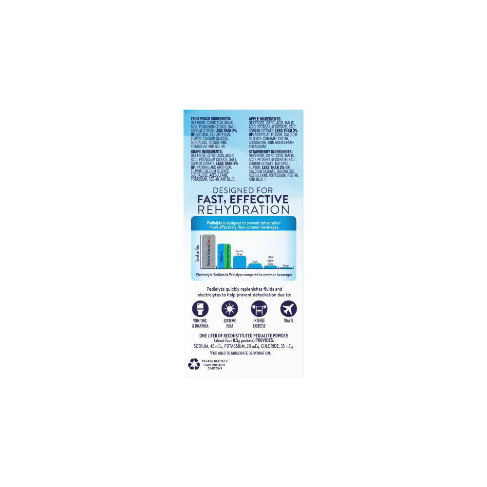 Pedialyte Electrolyte Powder Variety Pack – 8ct/2.4oz