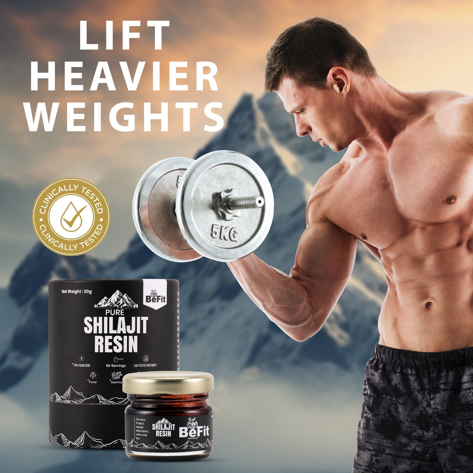 Befit Himalayan Shilajit Soft Resin 20g | Organic 100% Pure | Fulvic Acid