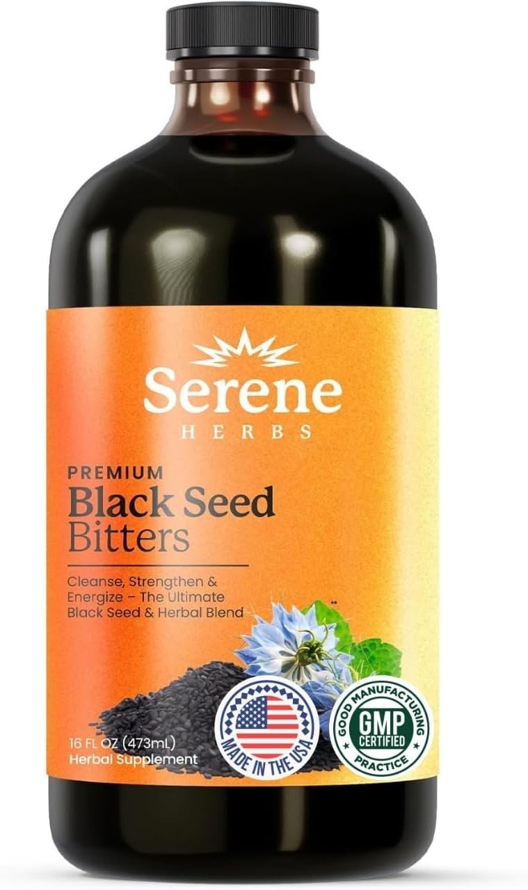 Black Seed Oil Bitters Liquid | Nigella Sativa Immune Digestion | 16 oz