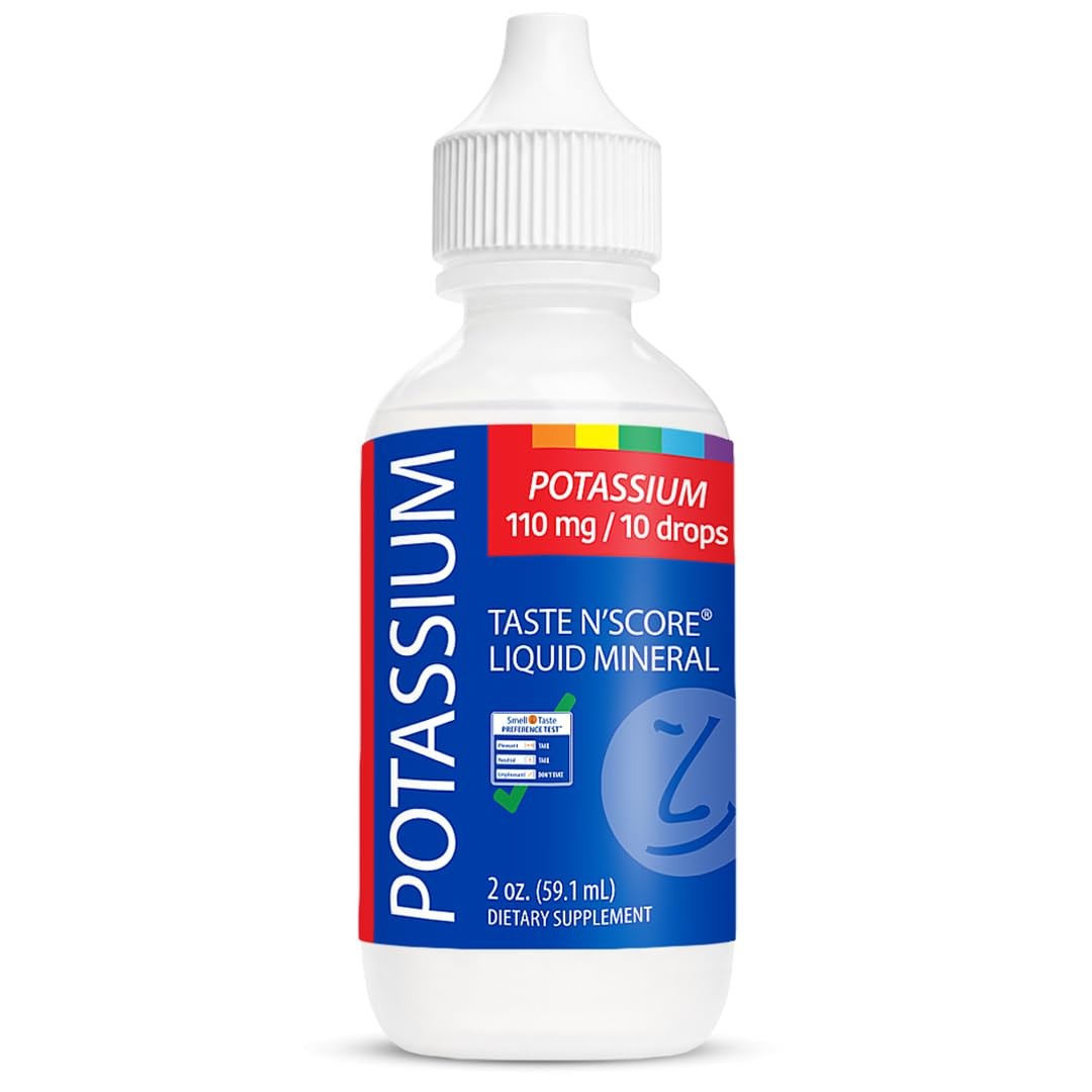 Taste N’ Score Potassium Liquid Ionic 2 Fl Oz (Pack of 1), Natural