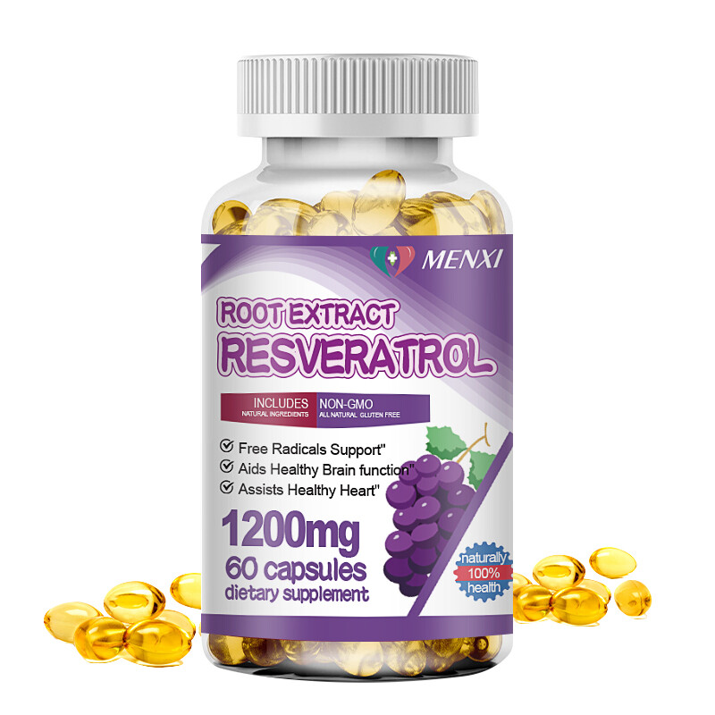 2Packs Resveratrol Extract Supplement 1200MG Maximum Natural AntiAging Capsules