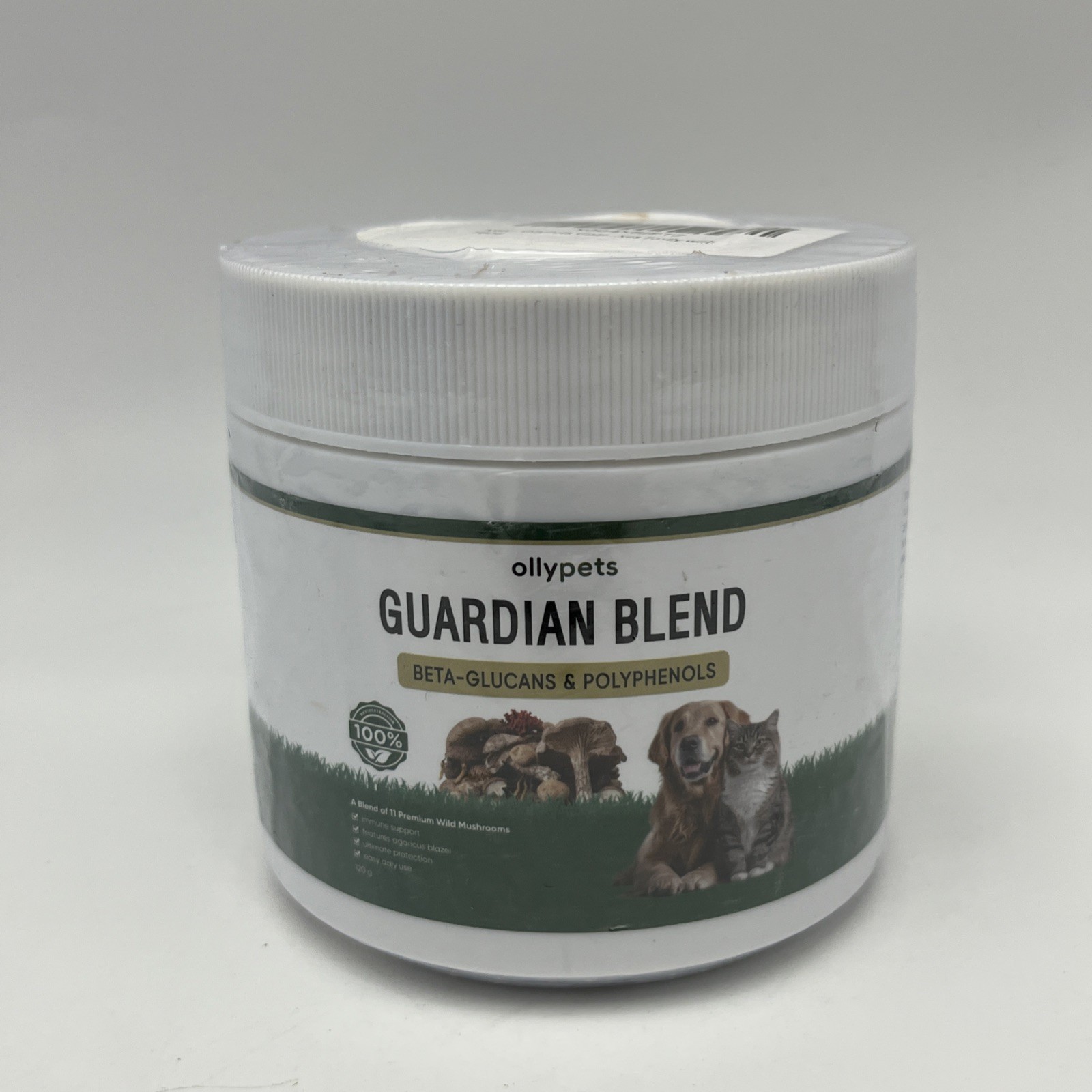 Ollypets Guardian Blend Beta-Glucans & Polyphenols Mushroom Supplement 120g