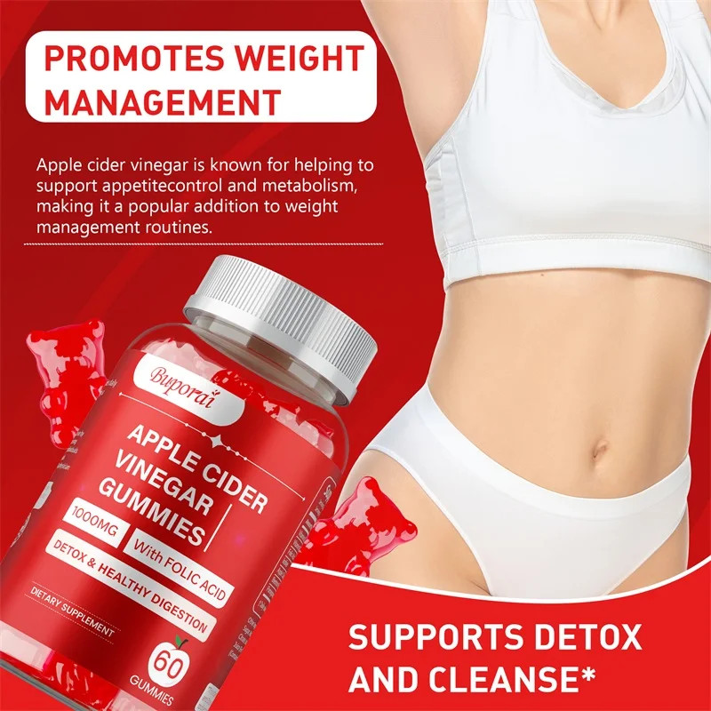 Apple Cider Vinegar 120pcs – Body Shape Weight Management Metabolism Detox