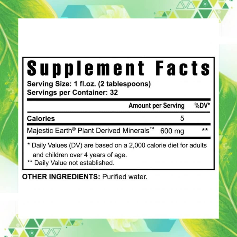 Plant Derived Liquid Minerals – 77+ Natural Unaltered Trace Minerals – 19,000…