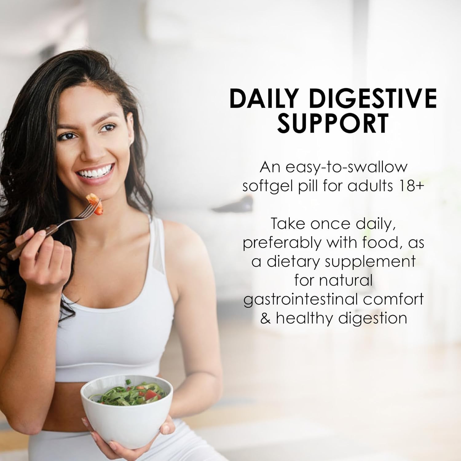 Daily Digestive Support Softgels with Peppermint Oil, 270 Easy-to-Swallow Pills
