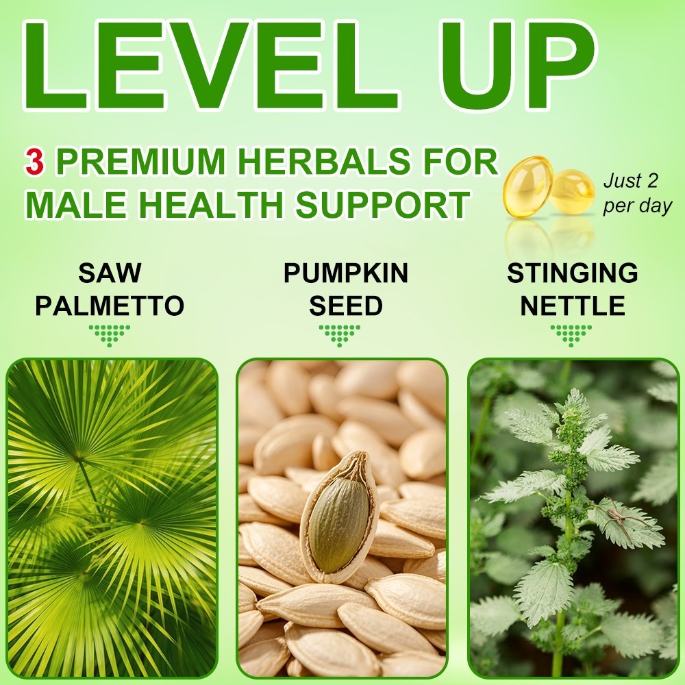 120 Softgels Saw Palmetto Extract 1000mg Prostate Supplement Urinary Men Health