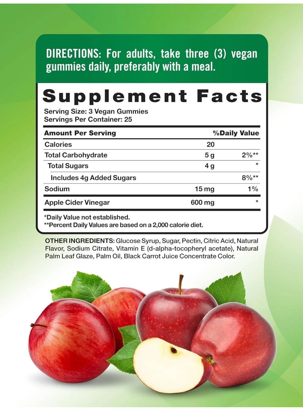 2 Pack Nature’s Truth Apple Cider Vinegar Vegan 150 Gummies (2×75) 600mg Exp2027