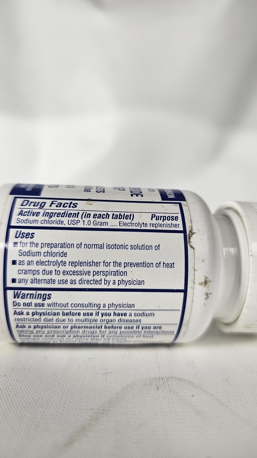 Sodium Chloride Tablets Salt 1 Gm 100ct Exp. 10/2027