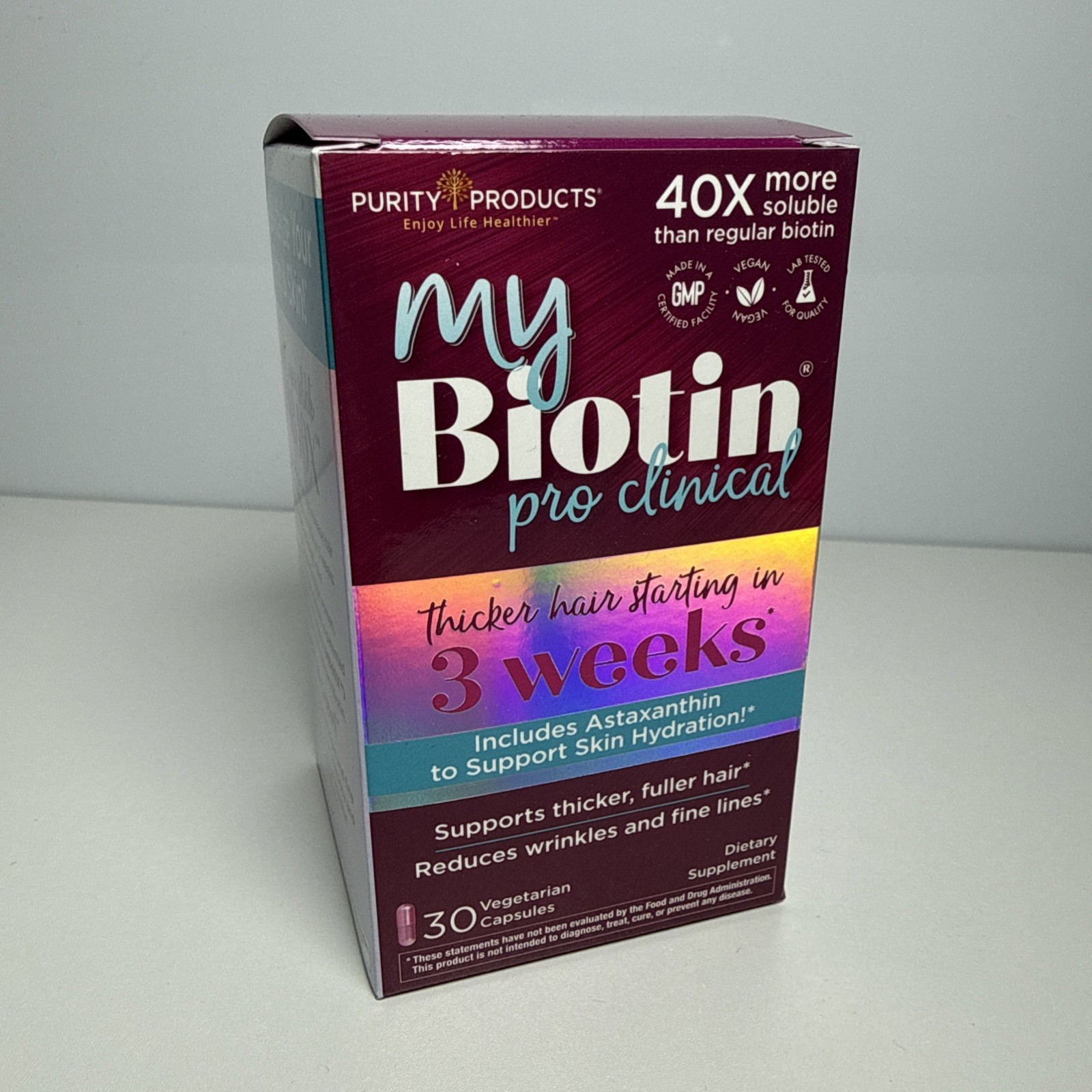 Purity Products My Biotin ProClinical MyBiotin Thicker Hair 30 Capsule