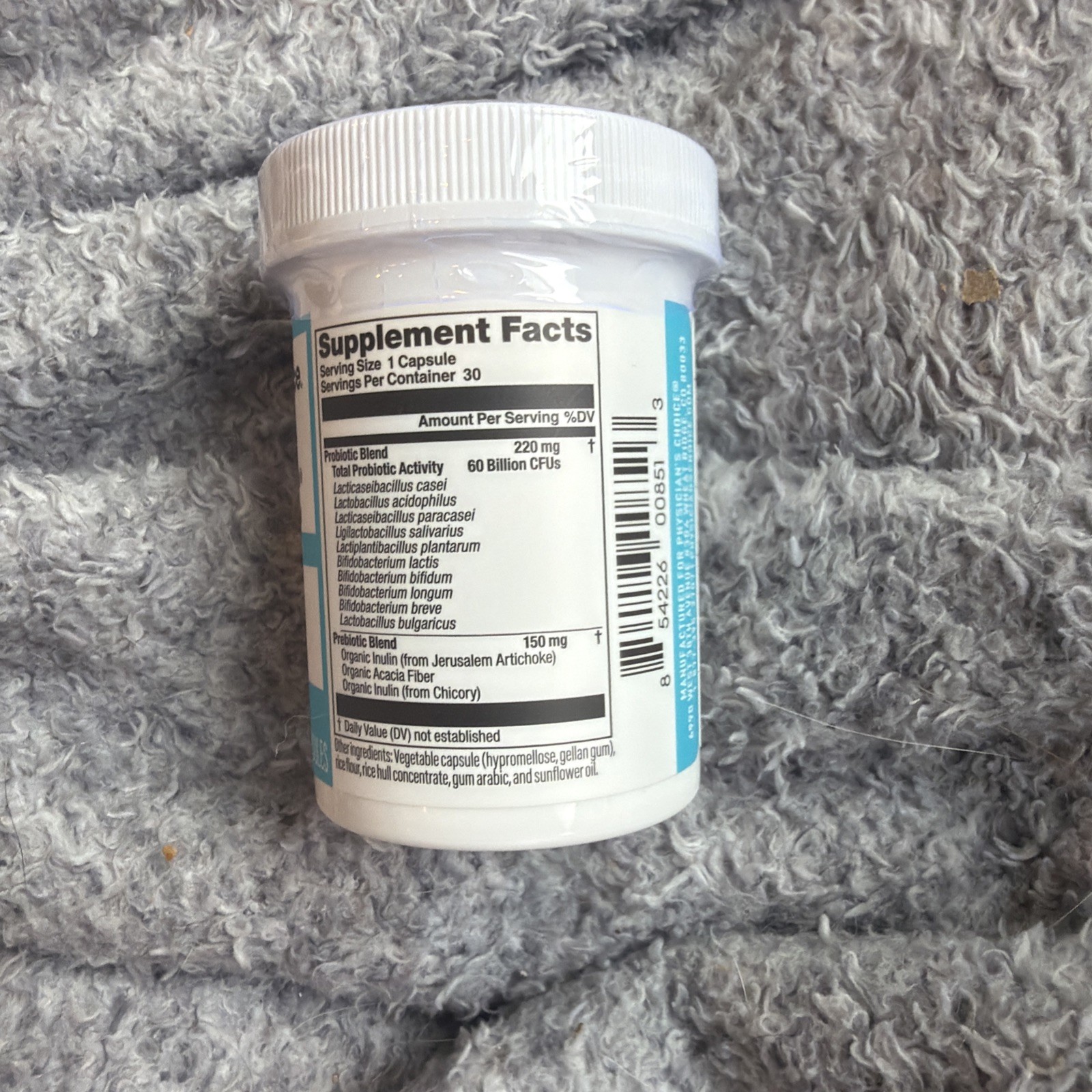 Physician’s Choice 60 Billion Probiotic with Prebiotic Capsules – 30 Capsules