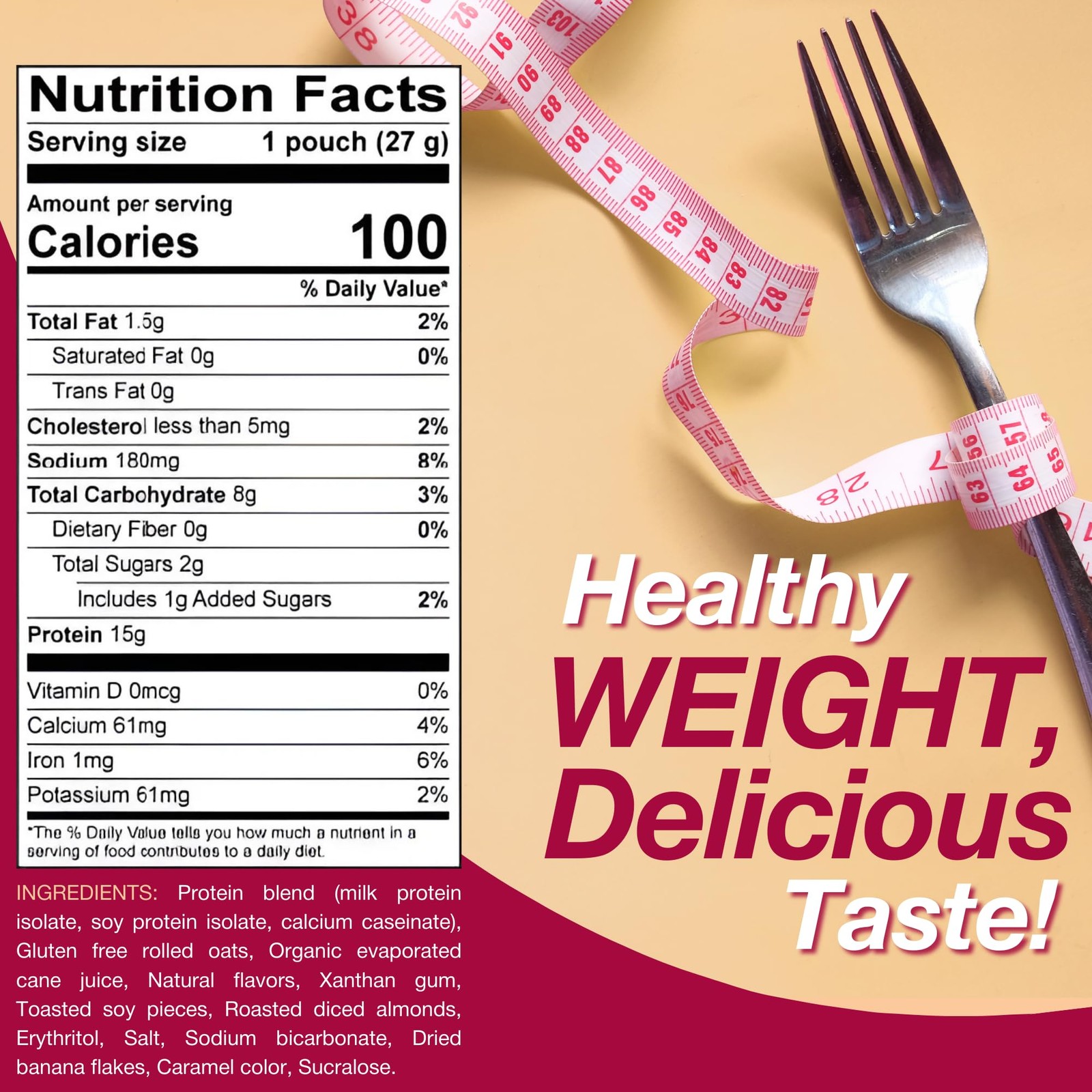 ProtiDIET High Protein Banana Nut Instant 0.95 Ounce (Pack of 7),