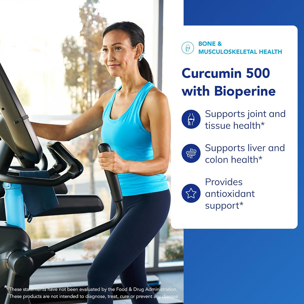 Curcumin 500 mg with Bioperine Black Pepper Extract Turmeric Joint Support 120Ct