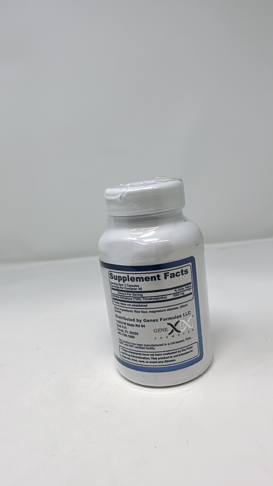 GENEX NR, TMG Trimethylglycine – 1000mg, 120 Capsules, Exp: 02/2027