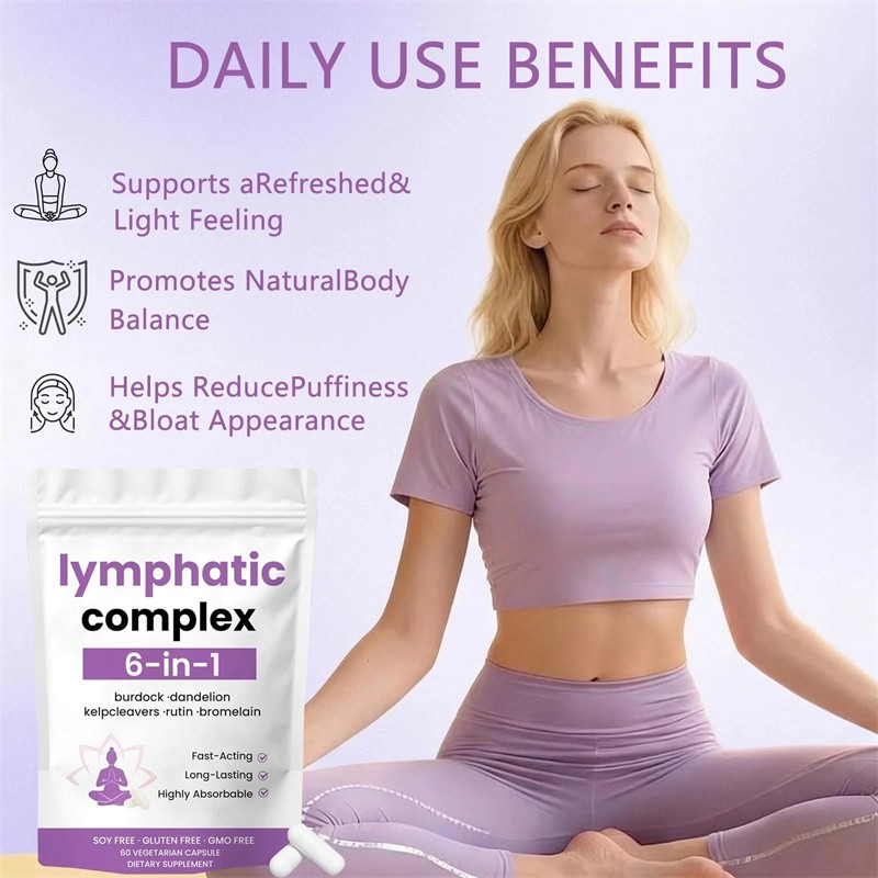 3X 6-in-1 Lymphatic Complex,Lymphatic Drainage Supplements|Herbal Blend HOT US