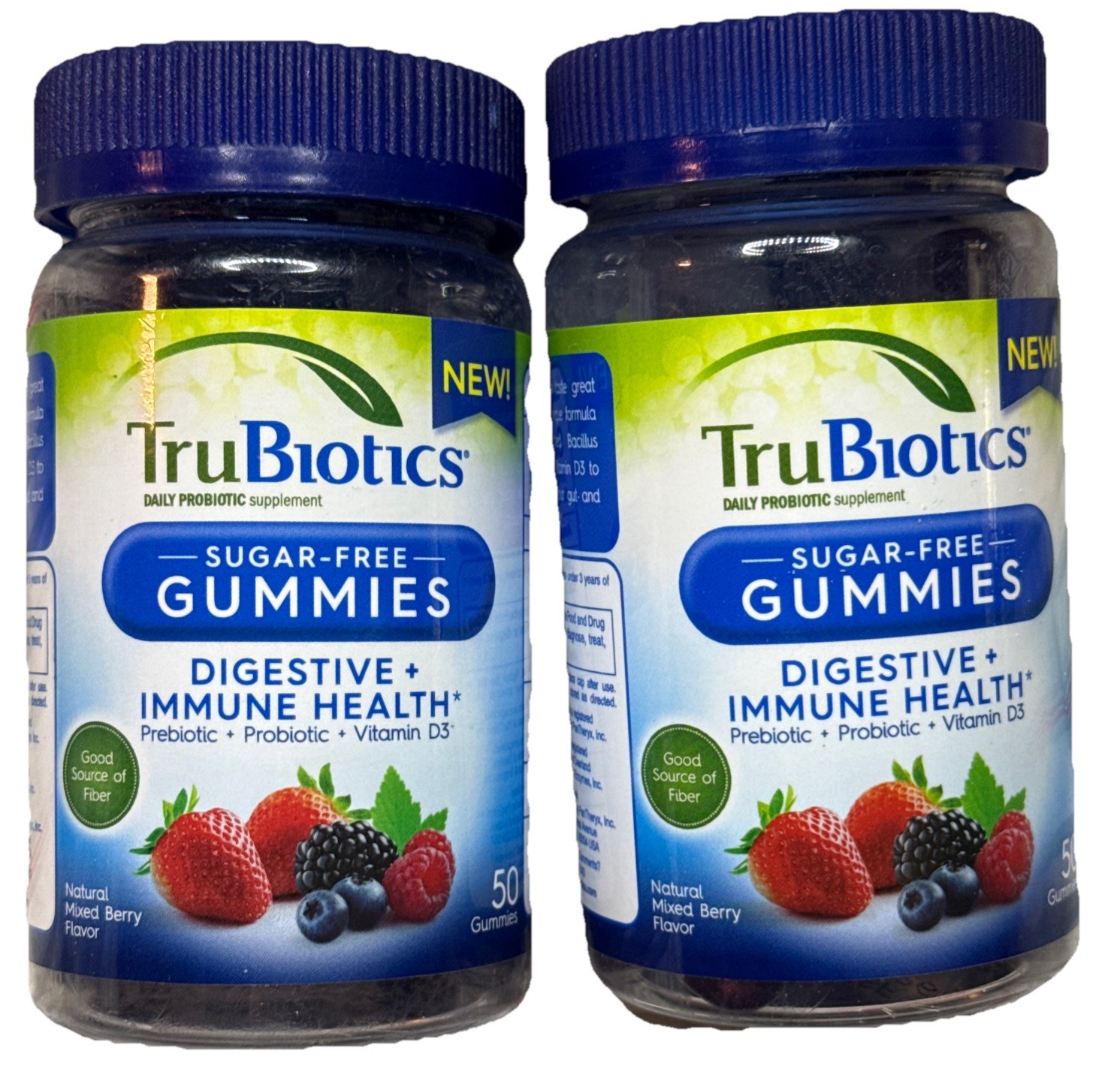 2 X TRUBIOTICS Probiotic & Prebiotics 100 Gummies-Sugar free-Digestive Immune
