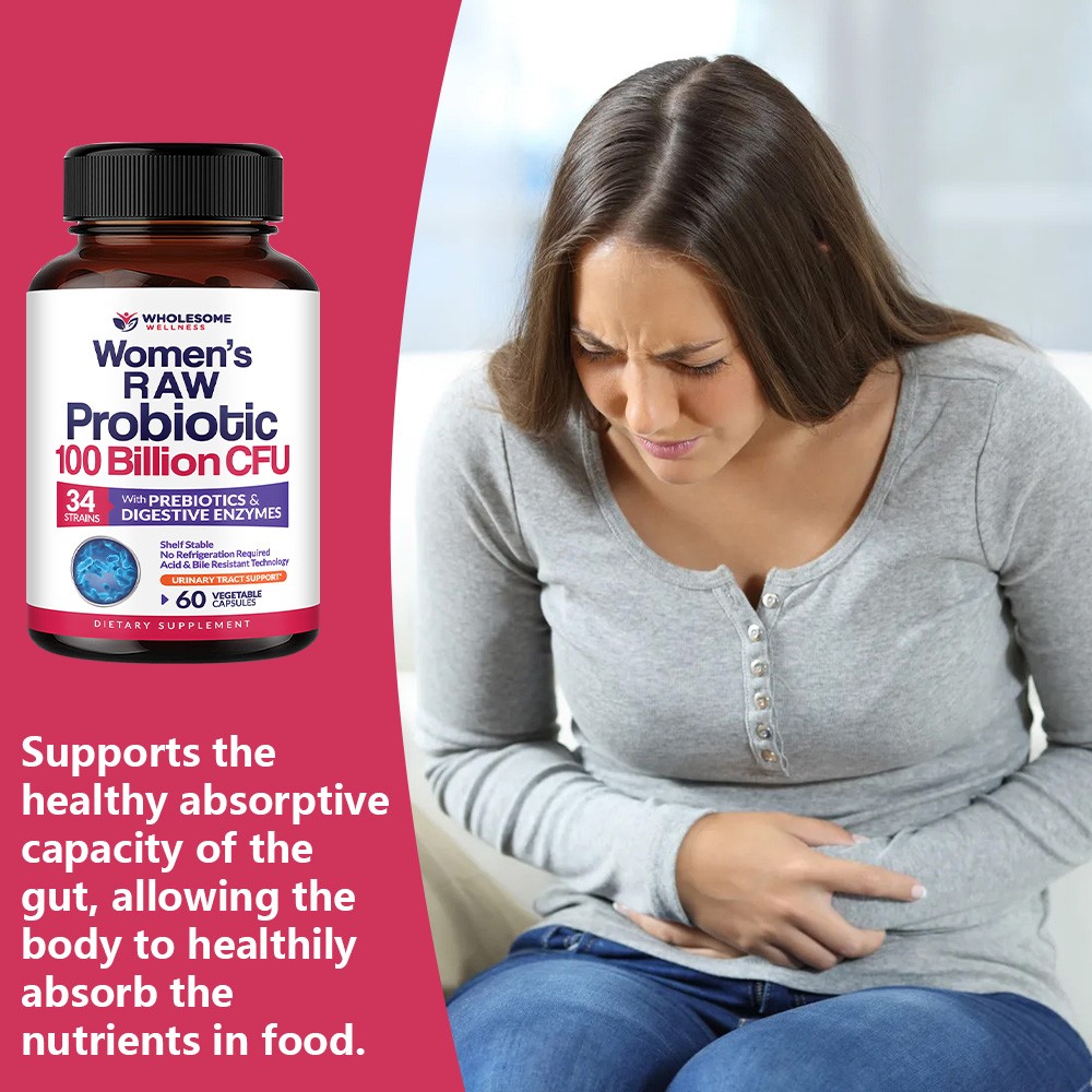 Women’s Raw Probiotic 100 Billion CFU 60 Caps Brand New Wholesome Wellness