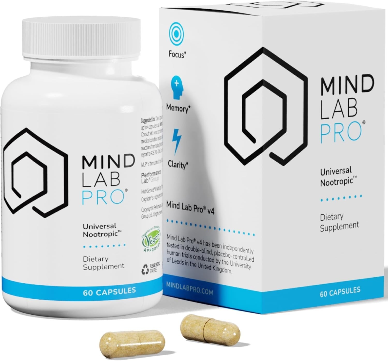 Mind Lab Pro Universal Nootropic 60 Capsules Brain Focus Memory Supplement