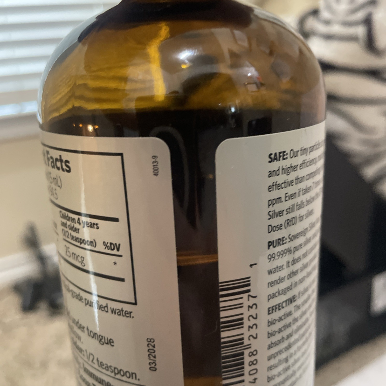 Sovereign Silver Immune Support – Colloidal Silver, 10 Oz Read 10 Ppm 3/28