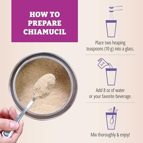 Prebiotic Chia Fiber Powder & Inulin, Unflavored, 45 Servings, Vegan, Non-GMO, D