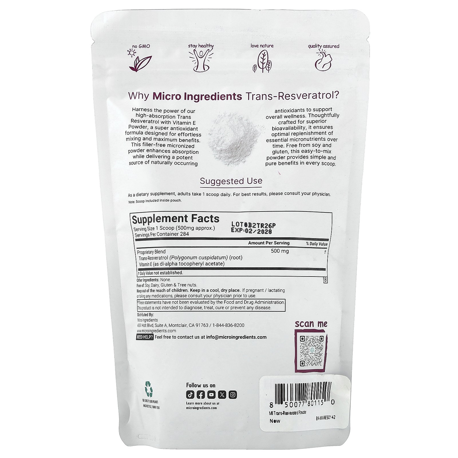 Trans-Resveratrol With Vitamin E, 5 oz (142 g)