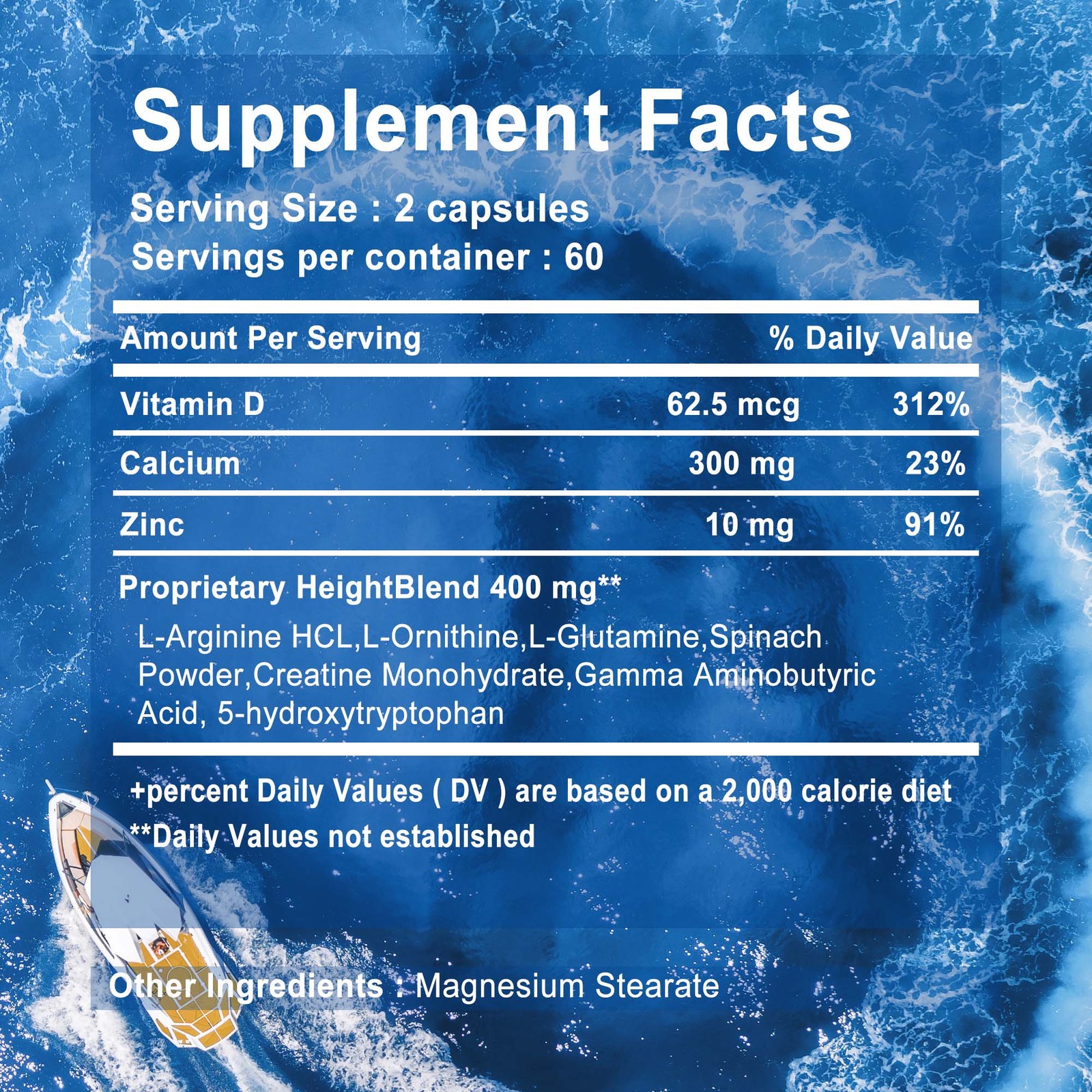 Height Growth Maximizer – Natural Height Increase Supplements – with Vitamin D
