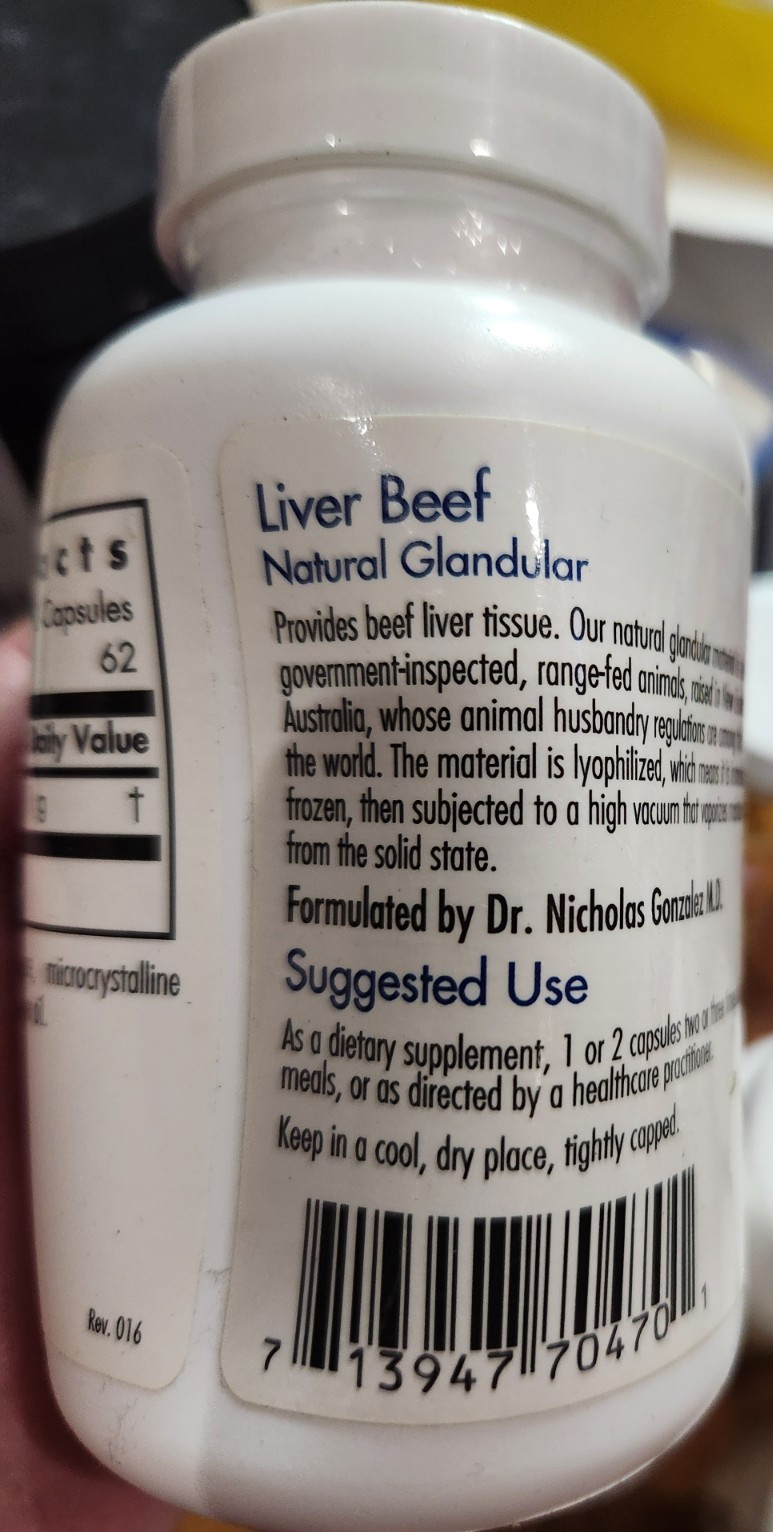 Allergy Research Group , Liver Beef , 125 VEGICAPS , EXP : 2027