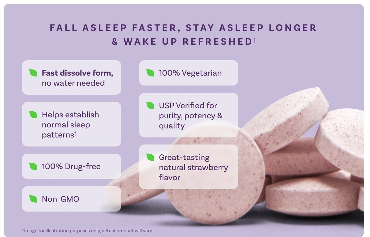 Natrol Melatonin 5 Mg Fast Dissolve Strawberry 250 Tablets Exp 3/2027