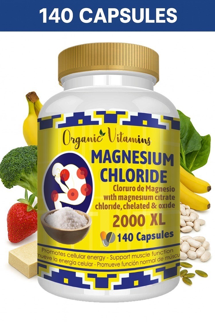 Magnesium Chloride (Cloruro de Magnesio) High absorption 2,000 mg 140 caps