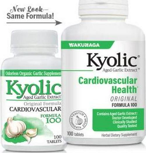 Kyolic Aged Garlic Extract Formula 100, Original Cardiovascular, 100 Tablets May