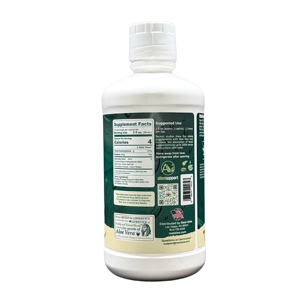 Real Aloe Aloe Vera Gel (32 fl oz) | Hand-Crafted from California Organically…