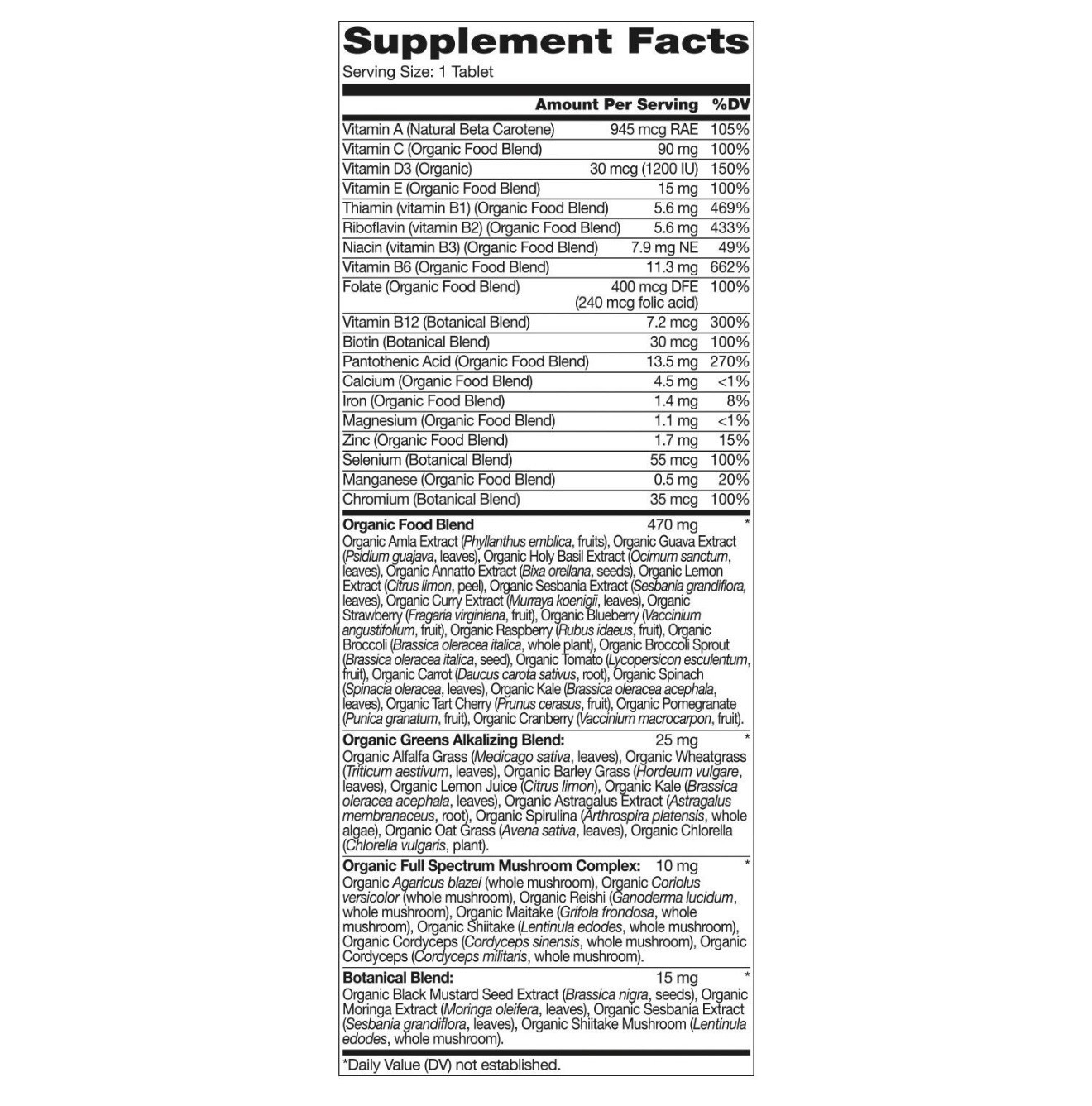 Kirkland Signature USDA Organic Multivitamin, 80 Coated Tablets