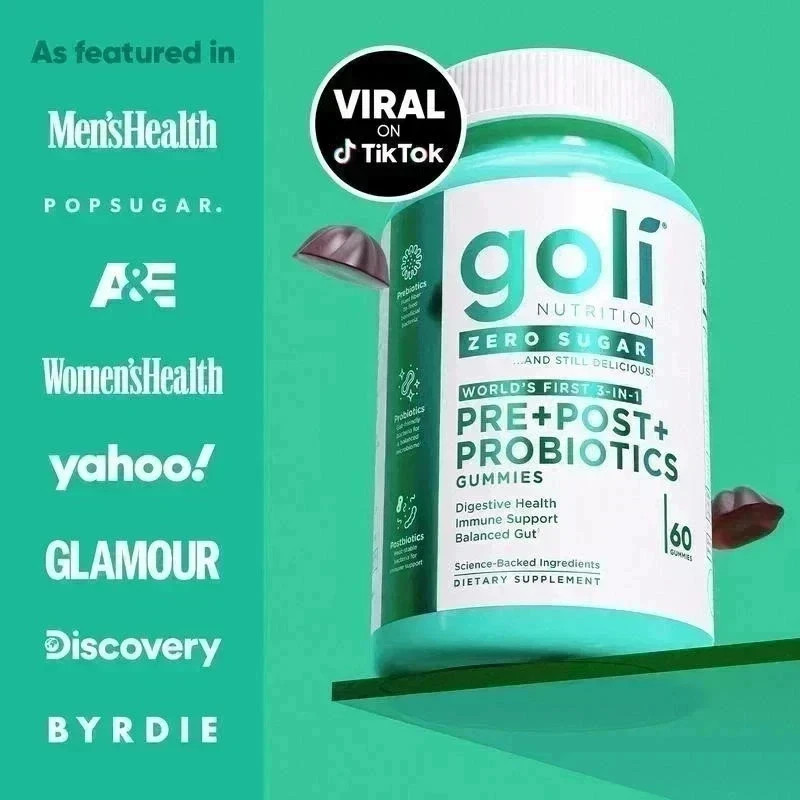 NEW 2026 Goli Zero Sugar Best Seller Trio Pack – 3 Bottles 60 Gummies Bottle
