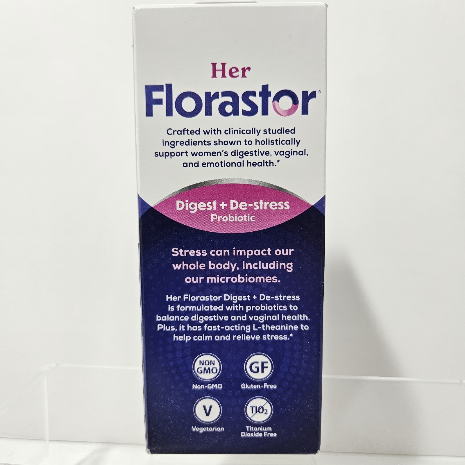 Her Florastor Daily Digest De stress Probiotic Supplement Veg Capsules 12/2026