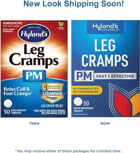 Leg Cramps PM Tablets with Quinine – 50 Count, Pack of 6 for Nighttime Relief