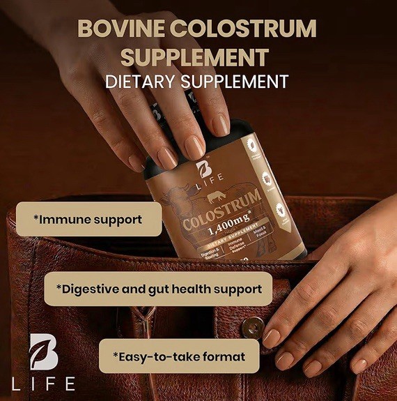 BLife Bovine Colostrum 1400mg Immune Gut Support 60 Caps Exp 04/2028