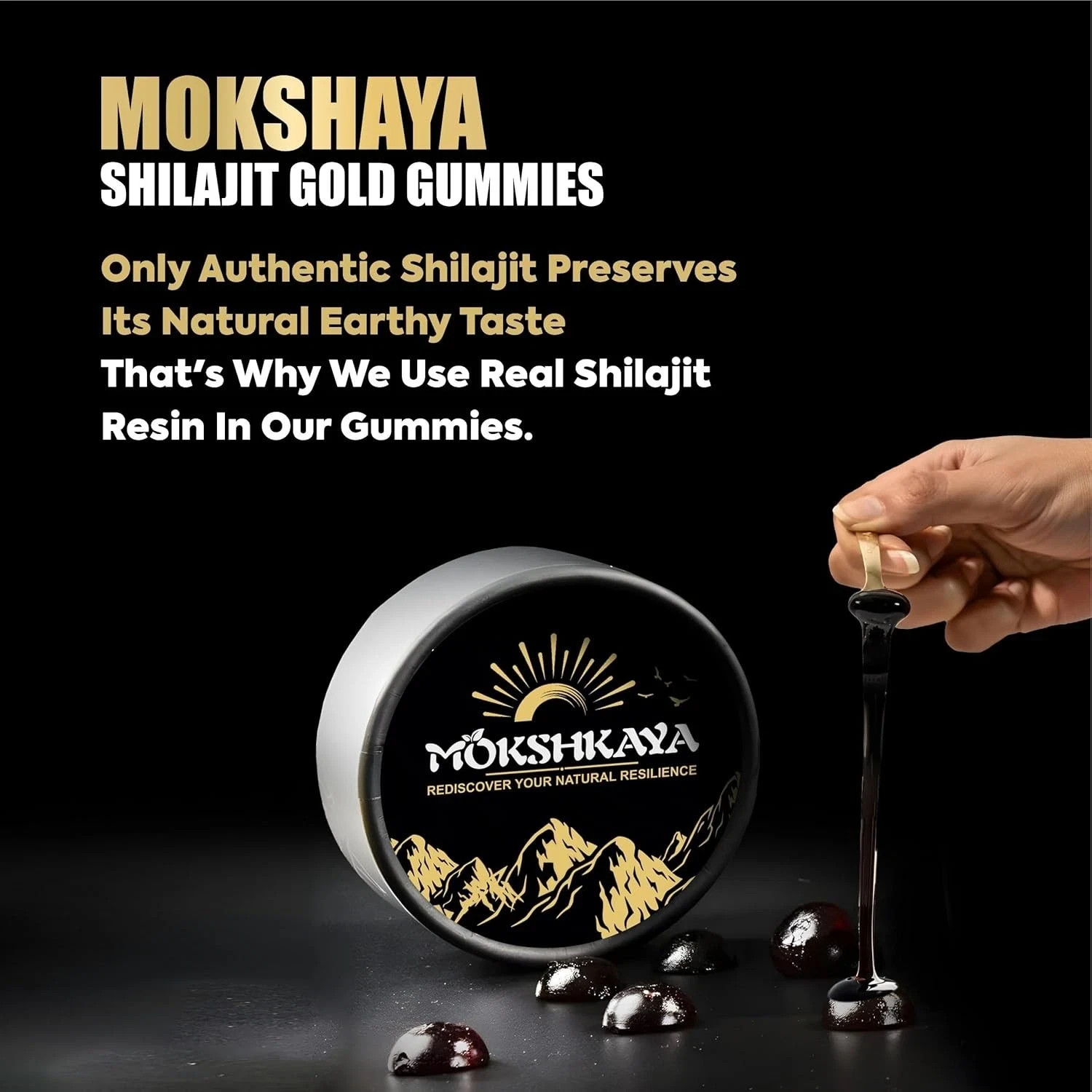 Premium Shilajit Gummies for Energy & Focus Himalayan Gold Grade 60 Pack.