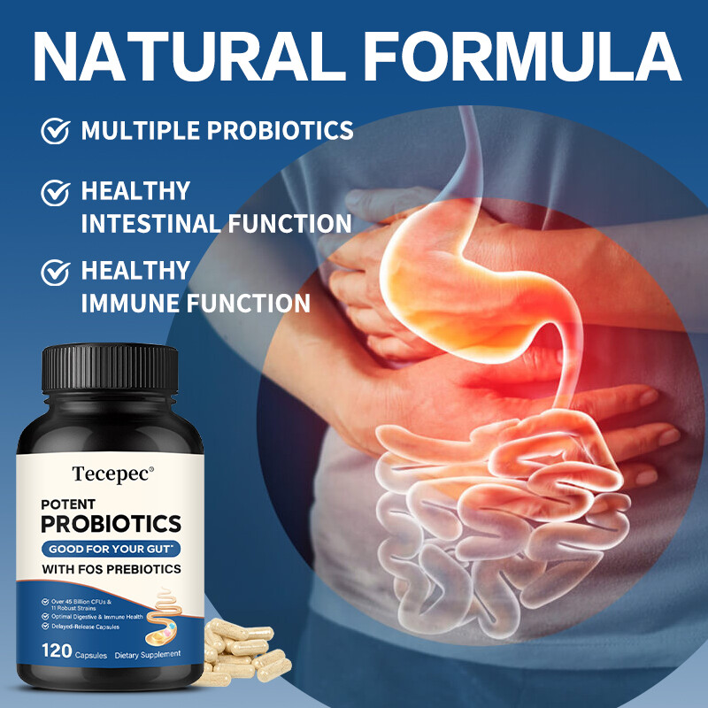 Probiotic w/Prebiotic FOS – Promoting Digestive Support w/ 45 Billion CFU