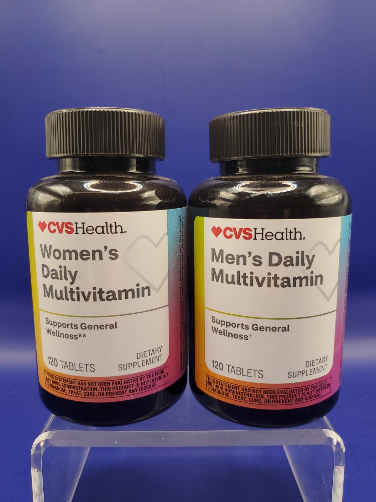 2 Pack CVS Health Women’s & Men’s Daily Multivitamin 120 Tablets Exp 04/2027