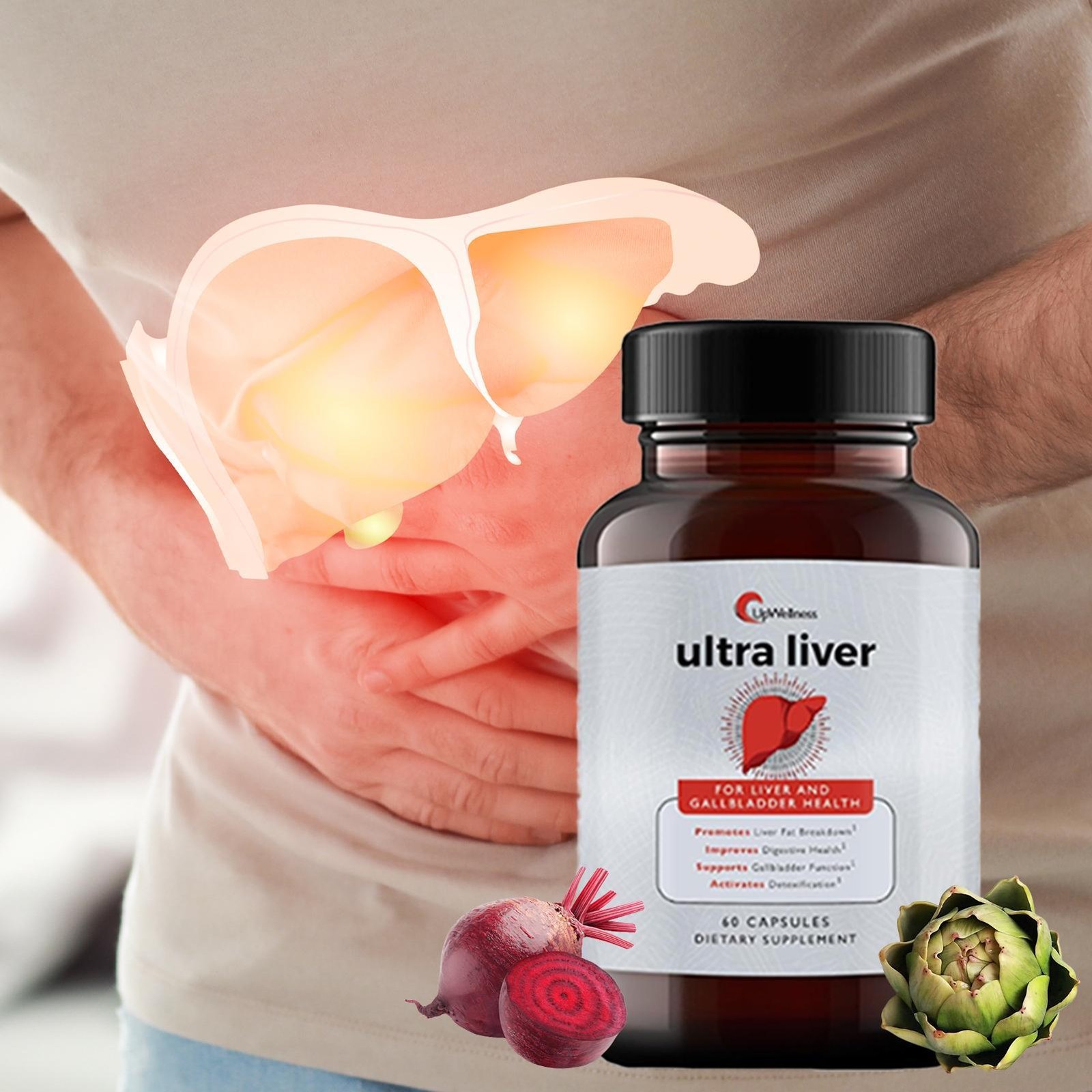UpWellness Ultra Liver Supplement For Liver Health And Gallbladder Support
