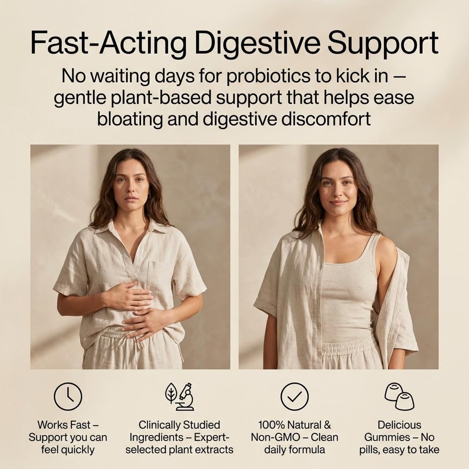 Debloat Gummies – Feel Less Bloated in 30 Days – Digestive Support f