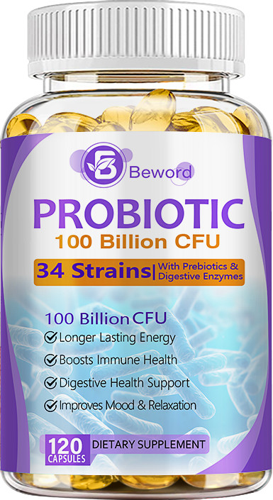 100 Billion Probiotics CFU Potency Gut Health 120 Capsules Probiotic Supplement