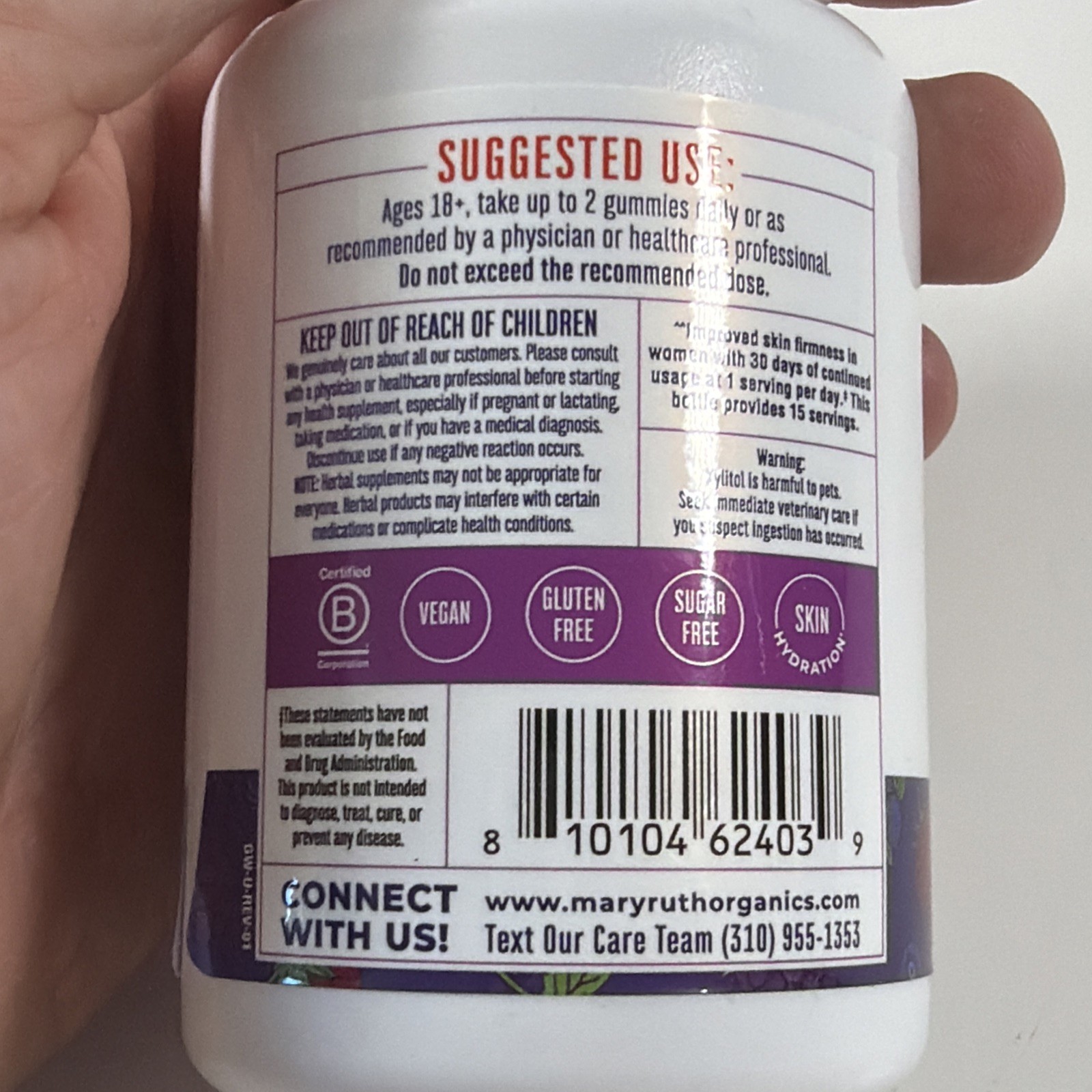 New MaryRuth’s Skin Restore + Renew Mixed Berry Supplement 30 Gummies 12/2027