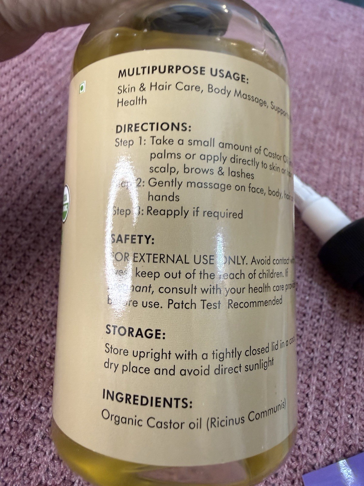 Organic Castor Oil Last One Grab It Fast Organic