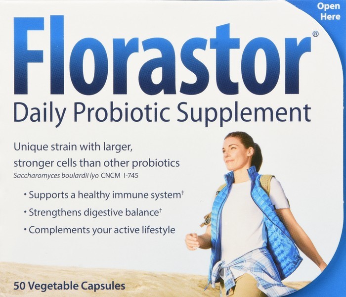 Florastor Daily Probiotic Supplement 50 Capsules
