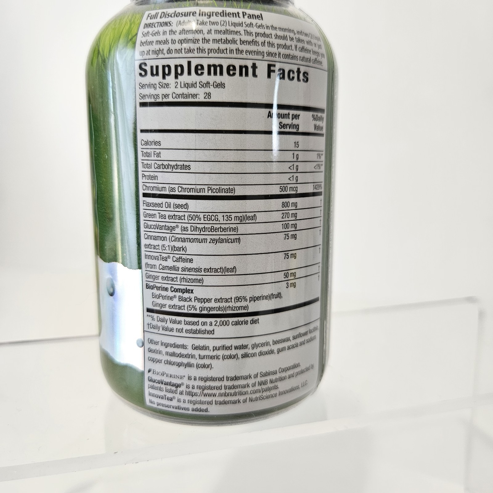 Irwin Naturals Balance Berberine-Body+Fat Burner 56 LIQUID SOFTGEL Exp: Nov 2027