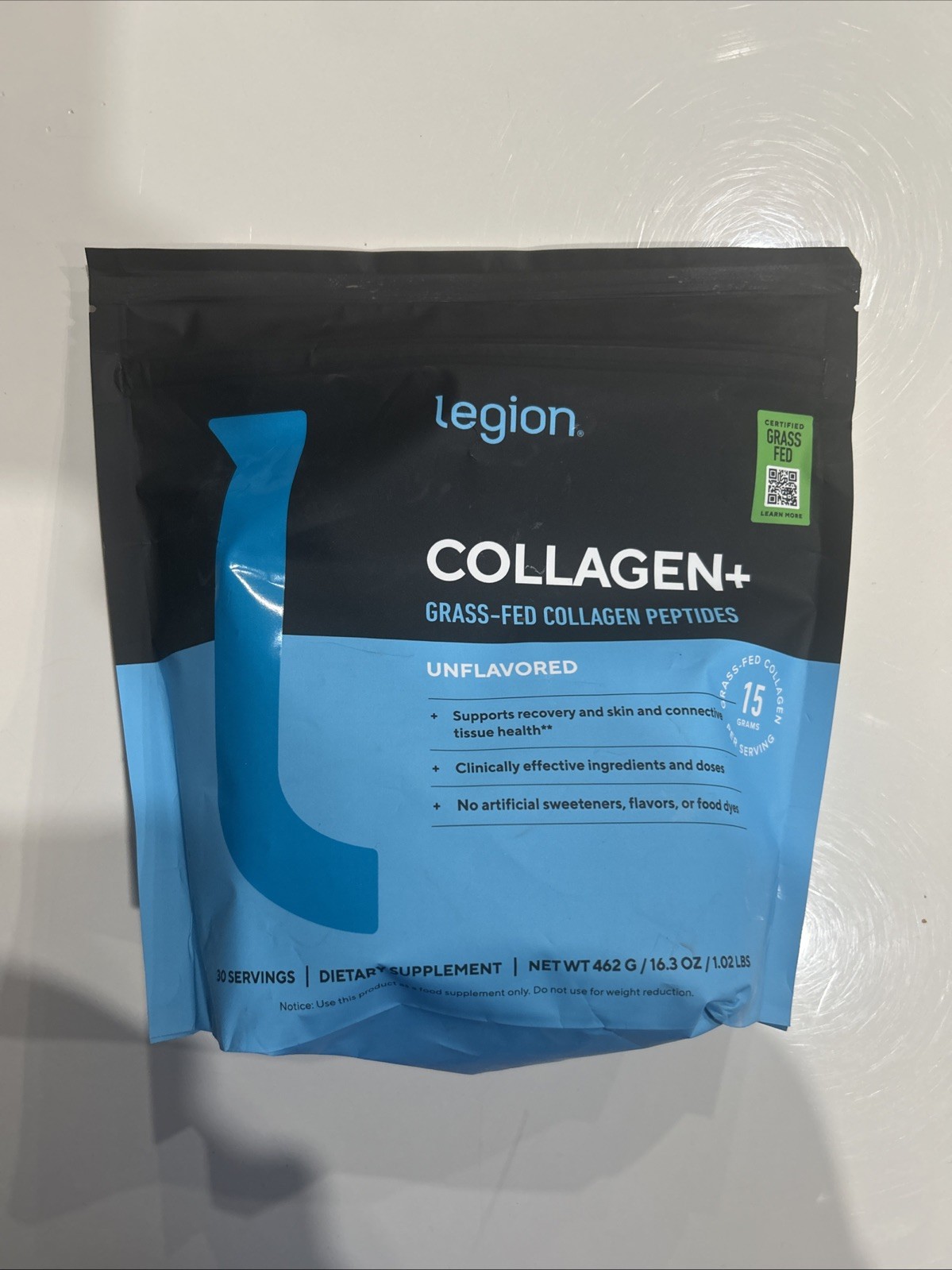 Legion Collagen+ Protein Supplement Powder UNFLAVORED 30 Servings Exp 03/28 New