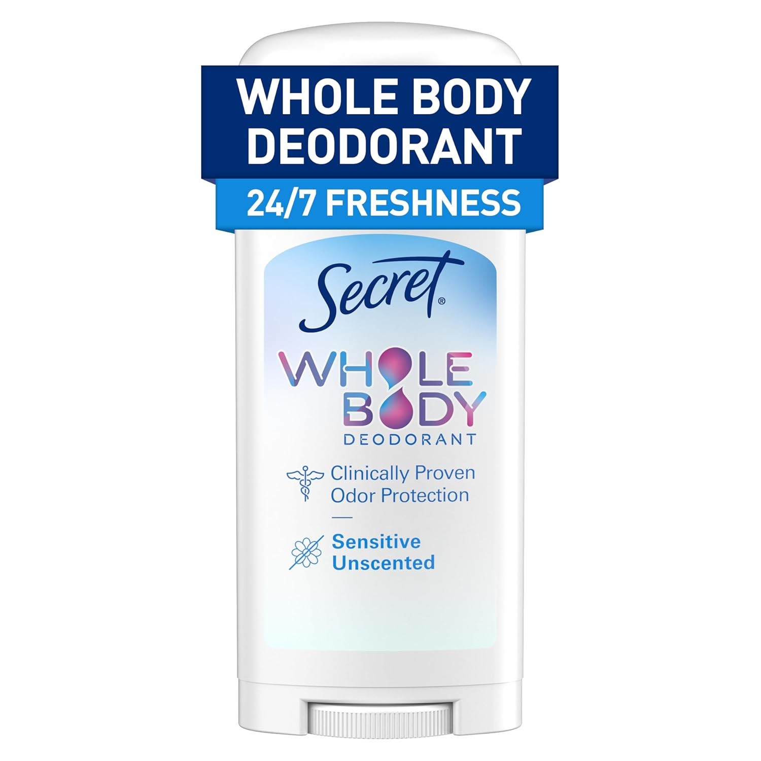 Secret Whole Body Deodorant Stick for Women, Naturally 2.4 Ounce (Pack of 1)
