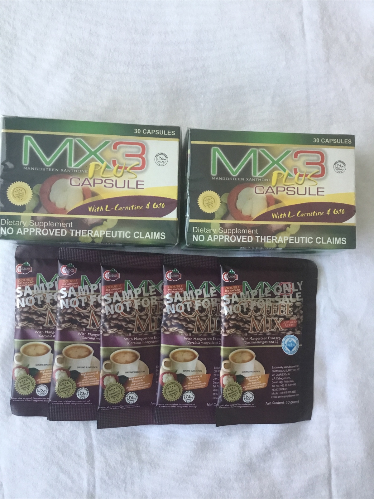 2 BOXES OF MX3 PLUS 30 capules + Free 5sachet of mx3 coffee & free shipping