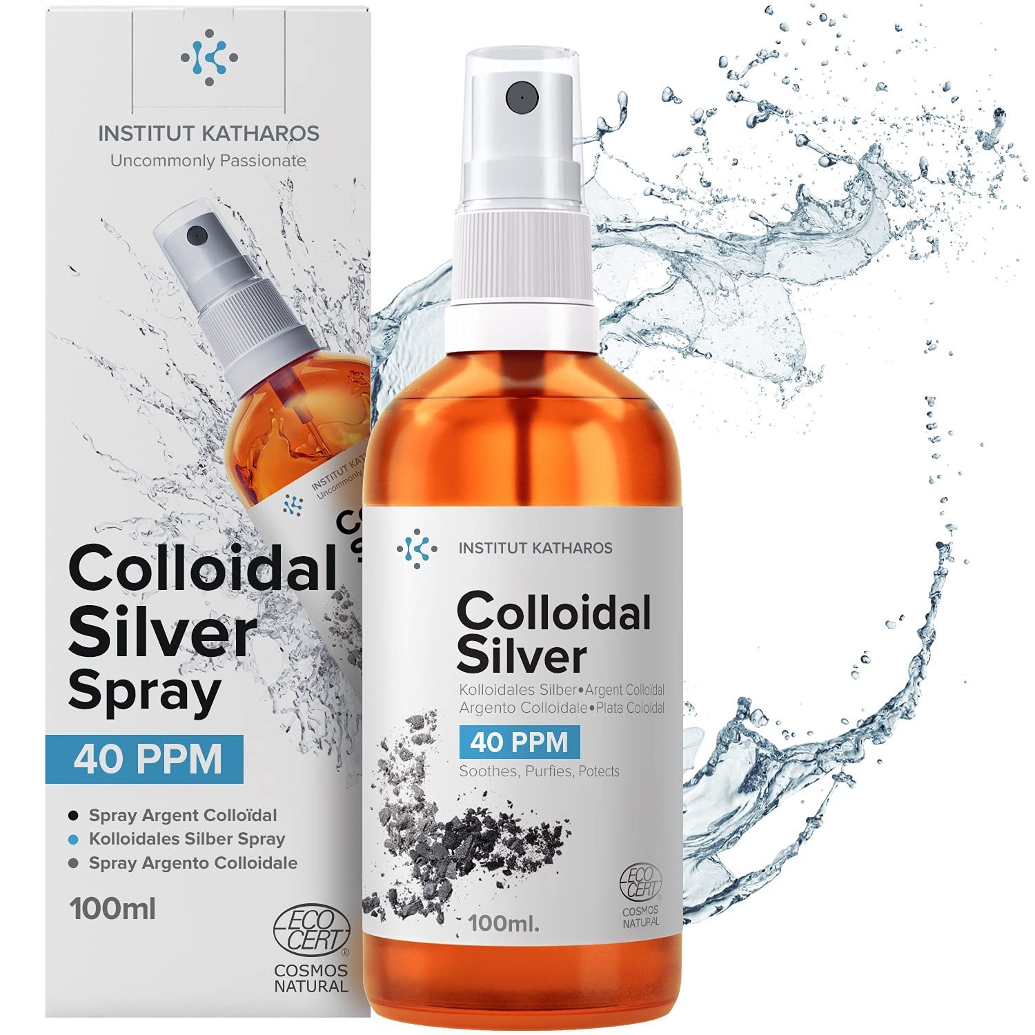 3.4 fl oz Organic Colloidal Silver Spray – Protects, Purifies & Soothes Skin